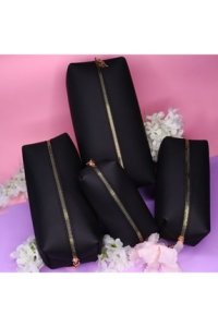 MOON SHOPPING 4'lü Matruşka Siyah Çanta