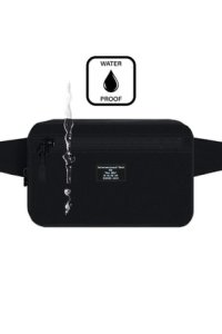 D'VERS Siyah Unisex Su Geçirmez Kumaş Özellikli 2 Bölmeli Bel Ve Omuz Çantası