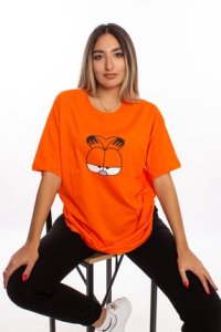 blackbonds Baskılı Turuncu Oversize Unisex Tshirt