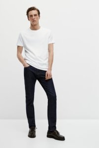 Massimo Dutti Erkek %100 Pamuklu Kısa Kollu T-Shirt 01404204