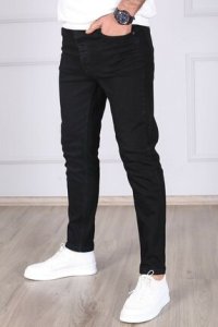 ElitWear Erkek Siyah Slim Fit Kot Pantolon