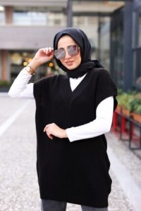 First Angels Kadın Siyah Süveter