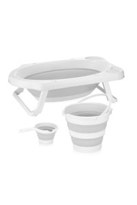 Sepetkitchen Filesiz Gri Katlanır Banyo Seti