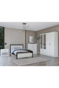 Metalia Gm 9011 Novado Aynalı Düğme Kulplu Genç Odası Takımı