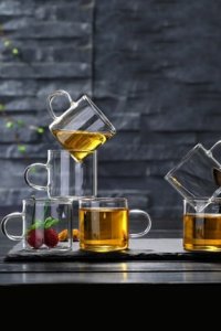 Perotti Dg3250 Fausto 6 Parça Borosilikat Mini Cam Kahve Ve Çay Kupası