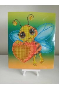 MENTAŞ Boncuklu Taşlı Mozaik Elmas Goblen Pano Tablo Resim Puzzle Dıamond Paıntıng Ebat 21x25 Çocuk Modeli