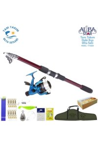 AlbaStar Tam Takım Hobi Kıyı Olta Seti - 360cm Kamışla - Tts020 Standart 360cm