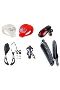 Rectus Bisiklet Aksesuar Seti5 Li Kombin(korna Ayna Çamurluk Aydınlatma Matara Kafesi )
