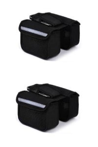 renn Bisiklet Çok Amaçlı Heybe Çanta Kadro Üstü Telefon Tutuculu - Siyah