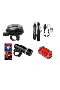 Rectus Bisiklet Aksesuar Seti 4 Lü Set ( Zil,aydınlatma Seti,ayna,çamurluk)