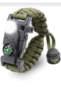 LEIDORY Depremde Ve Acil Afetlerde Pusula,fenerli Yüksek Desibel Düdüklü Hayatta Kalma Bilekliği